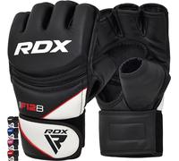 RDX MMA Guanti Grappling Arti Marziali Allenamento, Maya Hide Pelle, Palmo Aperto Imbottitura Guantoni, Gabbia Gloves Per Kickboxing Sparring Muay Thai Sacco Boxe Combattimento, Uomo Donna