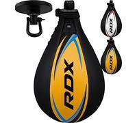 RDX Palla Veloce Boxe, Vacchetta Pelle Speedball, Pera da Boxe con Gancio Soffitto per Muay Thai MMA Pugilato Sacco Punzonatura Allenamento di Velocità Combattimento Sport Fitness Boxing Speed Bag