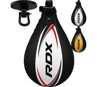 RDX Palla Veloce Boxe, Vacchetta Pelle Speedball, Pera da Boxe con Gancio Soffitto per Muay Thai MMA Pugilato Sacco Punzonatura Allenamento di Velocità Combattimento Sport Fitness Boxing Speed Bag