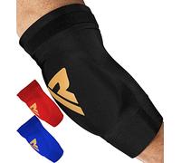 RDX Paragomiti Boxe Gomitiera Supporto, Imbottita Tutore MMA Muay Thai Gomito, Antiscivolo Elastica Avambraccio Protezione Compressione Elbow Pads, Gomitiere Fascia Pallavolo Epicondilite, Uomo Donna