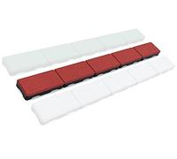 RDX Racedesign Secuplay Bordi in Gomma per Prati e aiole - 100x10x3,6cm - Rosso - Pachetto di 10