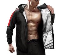RDX Tuta Sauna Dimagrante Uomo Donna, Reach Oeko Tex 100 Certificato, Anti Rip Sudore Dimagranti Tute Cappuccio, Tuta per Sudare Tuta Termica Sports Boxe MMA Palestra Allenamento Top Pantaloni Set
