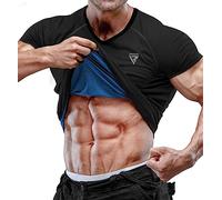 RDX Uomo Sauna T-Shirt Gilet Sudore, Gilet Modellante Fitness Manica Corta Palestra Sudore Sportivo Body Shaper Allenamento Yoga Bodybuilding Running, più Taglie e Colori