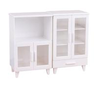 Rdxanc 1/12 Scala Miniatura Bianco Governi Moderna Dollhouses Mobili Scaffali Di Stoccaggio Per La Decorazione Della Scena Libreria