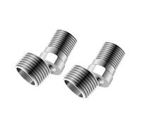 Rdxanc - Adattatore per rubinetto doccia in acciaio inossidabile, base piegata ad angolo regolabile a 360 gradi, raccordo angolare per angolo doccia esteso