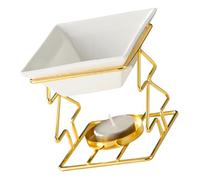 Rdxanc Bruciatori per oli essenziali, cere, bruciatori per candele tealight, per alleviare lo stress, meditazioni e massaggi, portacandele in ceramica