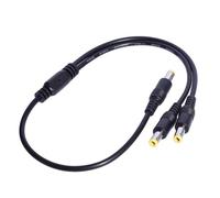 Rdxanc Cavo splitter di alimentazione 5,5 x 2,5 mm, adattatore a Y da 1 a 2 vie per luce LED, telecamera CCTV, router