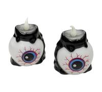 Rdxanc Confezione da 2 candele a LED per Halloween con fiamma tremolante, funzionamento a batteria, decorazione sicura