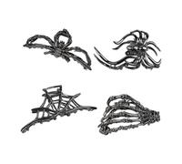 Rdxanc Confezione da 4 fermagli per capelli a tema Halloween a pipistrello, accessori per lo styling dei capelli, accessori per donne e adolescenti