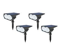 Rdxanc Confezione da 4 luci solari da giardino progettate per il crepuscolo automatico al funzionamento diurno senza intervento manuale a energia solare da parete per vialetti da giardino