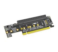 Rdxanc Efficiente PCIe 16X 5.0 Doppio NVMe Scheda Adattatori per PC Desktop Facile da installare e trasferimento dati superiore a 32 Gbps ad alta velocità NVMe