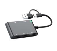 Rdxanc Lettore di schede intelligente portatile per USB C e USB A Interfacce Plug and Play per Intelligent/MS Mobile Professional Intelligent Card Reader