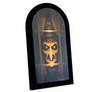 Rdxanc Witch Image Shatter vetro ad alto boro resistente Terrificante decorazioni di Halloween Hanging fra