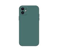 Rdyi6ba8 Cover per iPhone 12, Gel Silicone Liquido Custodia con Protezione Fotocamera e con Morbida Microfibra Fodera [Antiurto] Cover per iPhone 12 - Verde