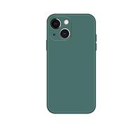 Rdyi6ba8 Cover per iPhone 14, Gel Silicone Liquido Custodia con Protezione Fotocamera e con Morbida Microfibra Fodera [Antiurto] Cover per iPhone 14 - Verde