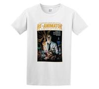 Re Animator Fantasy Horror 1970'S Film Movie Men Adult Short Sleeve White 3XL