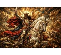 Re Cavaliere Santo Puzzle 1000 Pezzi,Idea Regalo,Antistress,Adulti E Ragazzi,Sfida Impossibile,Cartone Di Qualità,dai 14 Anni,Decorazione Casa,Gioco Educativo 52x38cm