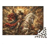 Re Cavaliere Santo Puzzle in Legno 500 Pezzi Adulti E Ragazzi,Gioco Educativo,Sfida Impossibile,dai 14 Anni,Legno,Decorazione Casa,Idea Regalo,Antistress (52x38cm)