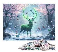 Re dei cervi elegante Puzzle in Legno 1000 Pezzi Per Adulti Puzzle Per Gioco Familiare Gioco Education Decorazione Interna Unica Regalo Per Amore E Amico Stress Relief 1000pcs (75x50cm)