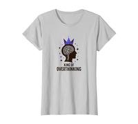 Re del Pensiero eccessivo: Witty Brain Crown Maglietta, Donna, Argento, L