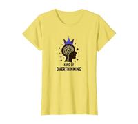 Re del Pensiero eccessivo: Witty Brain Crown Maglietta, Donna, Limone, XS