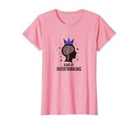 Re del Pensiero eccessivo: Witty Brain Crown Maglietta, Donna, Rosa, XXL