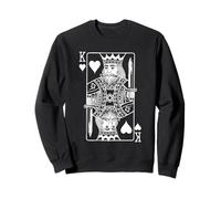 Re del Poker di Gioco delle Carte da Gioco di Cuori Felpa