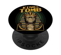 Re della Tomba Divertente Pixel Art Mummia Faraone Halloween PopSockets PopGrip Adesivo
