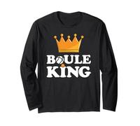 Re di Bocce con Corona per Giocatori di Petanque e Bocce Maglia a Manica