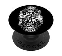 Re di spade Blackwork PopSockets PopGrip Adesivo