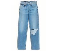 RE/DONE High Rise Stove Pipe Brisk Blue With Rips Taglia: 25 | Jeans straight fit Outlet | Donna | Blu