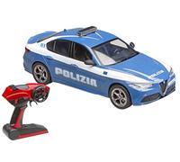 RE-EL TOYS - Alfa Romeo Giulia Quadrifoglio Polizia Rc 2.4GHz Scala 1:14 (33cm), con luci funzionanti, 2211