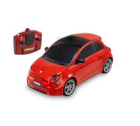 RE-EL TOYS art. 2407 Abarth 500E, Auto Radiocomandata 2.4GHz con Luci Anteriori. Scala 1:24 (cm 18) (Rosso)