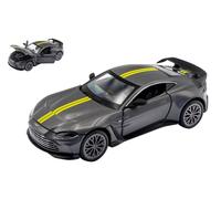 RE.EL.Toys ASTON MARTIN V12 VANTAGE SILVERGUN W/YELLOW STRIPES 1:32