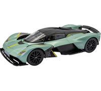 RE-EL TOYS | ASTON MARTIN VALKYRIE 1:18 con Licenza Ufficiale - Dettagli Realistici, Portiere e Cofano Apribili, Piedistallo Elegante Removibile, Scatola Vetrina per Collezione ed Esposizione (Green)