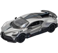 RE-EL TOYS | BUGATTI DIVO 1:32 con Licenza Ufficiale, Portiere e Baule apribili, Meccanismo a retrocarica per il movimento, Scatola a vetrina