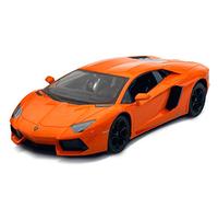 RE-EL TOYS-Lamborghini Aventador Coupè Auto con Licenza radiocomandata 2.4GHz in Scala 1:14 (cm 33). con luci Anteriori e Posteriori ed Interni realistici, Colore Arancione, 2079