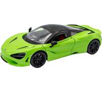 RE-EL TOYS | MCLAREN 750S 1:18 con Licenza Ufficiale - Dettagli Realistici, Portiere e Cofano Apribili, Piedistallo Elegante Removibile, Scatola Vetrina per Collezione ed Esposizione (Green)