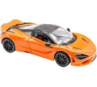 RE-EL TOYS | MCLAREN 750S 1:18 con Licenza Ufficiale - Dettagli Realistici, Portiere e Cofano Apribili, Piedistallo Elegante Removibile, Scatola Vetrina per Collezione ed Esposizione (Orange)