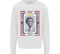 Re-Elect Mayor Goldie Wilson 80s Film Bambini Felpa Maglioncino