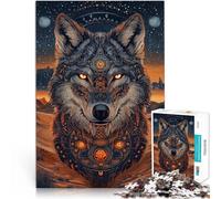 Re Lupo Sacro Puzzle 1000 pezzi per adolescenti Giocattoli che creano dipendenza e sfidano l'intelligenza del cervello Interazione genitore-figlio 38x26cm