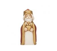 THUN® - Re Magio Baldassarre con Incenso - Versione Rossa - Statuine Presepe Classico - Ceramica - I Classici