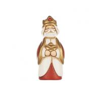 THUN® - Re Magio Gaspare con Mirra - Versione Rossa - Statuine Presepe Classico - Ceramica - I Classici