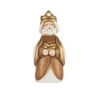 THUN® - Re Magio Gaspare con Mirra - Versione Bianca - Statuine Presepe Classico - Ceramica - I Classici