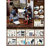 Re-Ment Petit Sample Series DOBER'S BARBER SHOP Full 8 Set BOX Figura Giappone