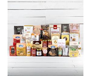 Re Regalo, Cesto Regalo Gastronomico SpesaInBox 30 Pezzi con Pasta, Riso, Salse, Biscotti, Dolci, Tè e Caffè, Prodotti Tipici Italiani