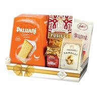 Re Regalo, Cesto Regalo Gastronomico Vulcano con Pandoro, Pasta, Sugo, Taralli e Dolci, Prodotti Tipici Italiani