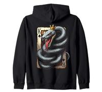 Re Serpente Poker Texas Holdem Carte Felpa con Cappuccio