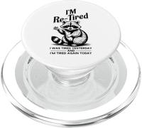 Re Stanco ero stanco ieri e stanco di nuovo oggi divertente PopSockets PopGrip per MagSafe