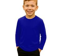 Re Tech UK - Maglietta a maniche lunghe per bambini e bambine | T-shirt leggera con scollo tondo per stratificare o per l'uso quotidiano | Maglietta semplice, elastica e morbida al tatto per la scuola